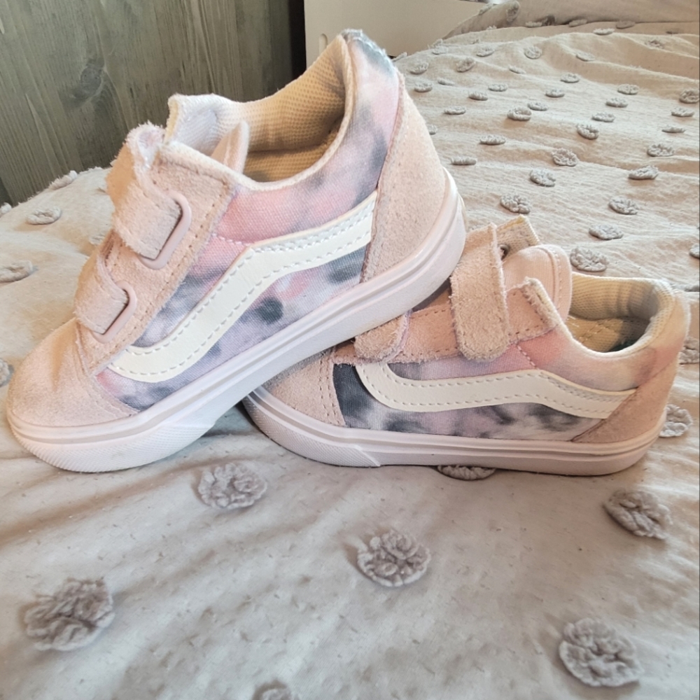 Vans toddler girl sneakers cloud wash old skool comfy cush